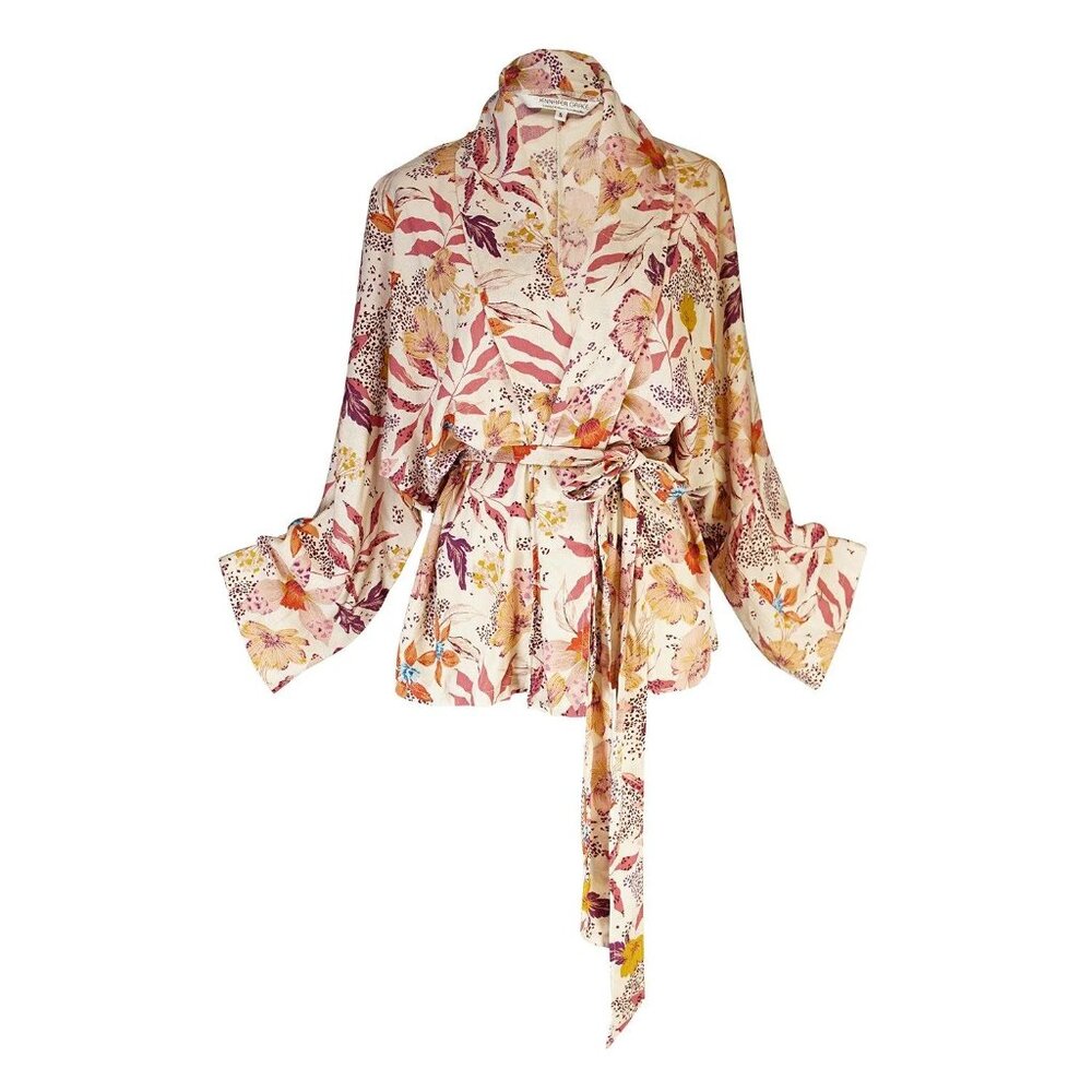 Rare! Jennafer Grace Ocasia Flora Kimono Wrap Top | Handmade XL